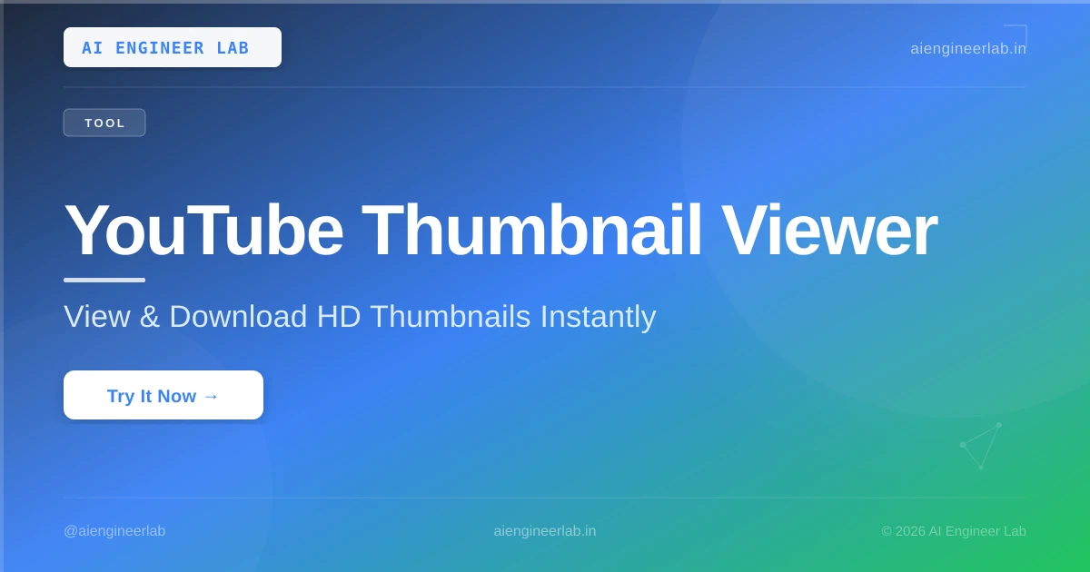 YouTube Thumbnail Viewer and Downloader - View & Download HD Thumbnails Free